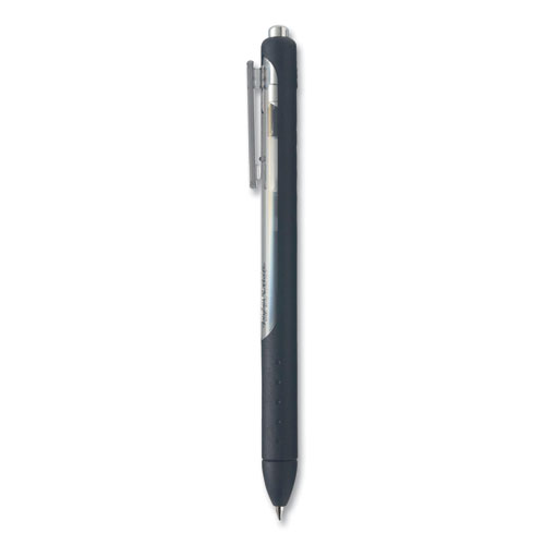 InkJoy Gel Pen, Retractable, Medium 0.7 mm, Black Ink, Black/Smoke Barrel, 3/Pack