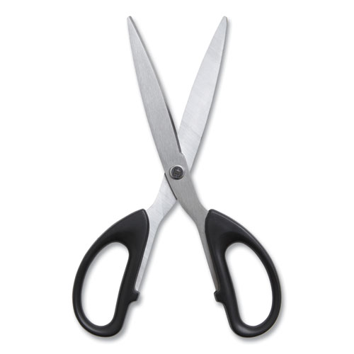 Stainless Steel Scissors, 7" Long, 2.64" Cut Length, Assorted Straight Handles, 2/Pack