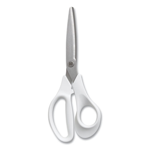 Image of Tru Red™ Stainless Steel Scissors, 8" Long, 3.58" Cut Length, Assorted Straight Handles, 2/Pack