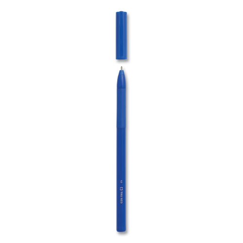 Gripped Ballpoint Pen, Stick, Medium 1 mm, Blue Ink, Blue Barrel, 60/Pack