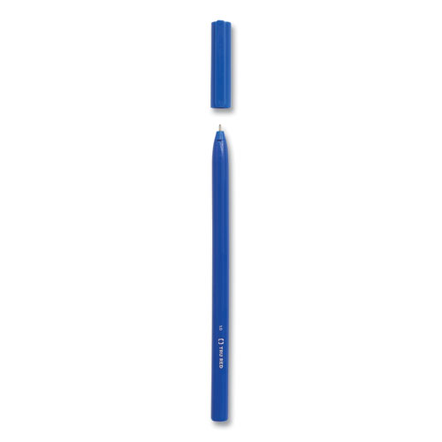 Ballpoint Pen, Stick, Medium 1 mm, Blue Ink, Blue Barrel, 60/Pack