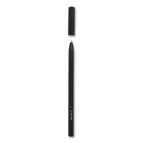 Ballpoint Pen, Stick, Medium 1 mm, Black Ink, Black Barrel, 60/Pack