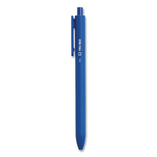 Quick Dry Gel Pen, Stick, Fine 0.5 mm, Blue Ink, Blue Barrel, 24/Pack