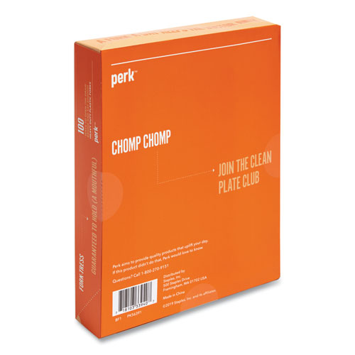 Image of Perk™ Heavyweight Plastic Cutlery, Fork, White, 100/Pack