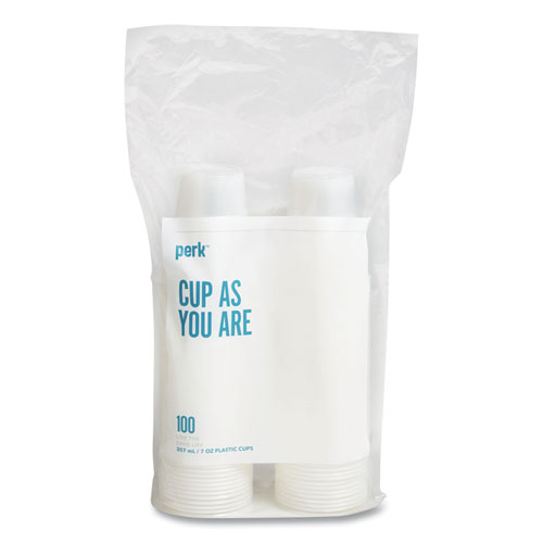 Plastic Cold Cups, 7 oz, Clear, 100/Pack