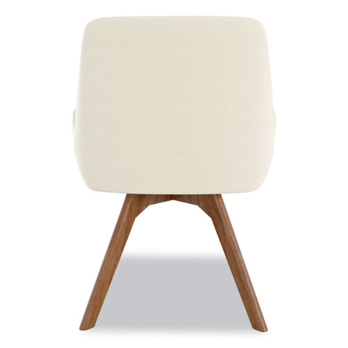 Image of Union & Scale™ Midmod Fabric Guest Chair, 24.8" X 25" X 31.8", Cream Seat, Cream Back