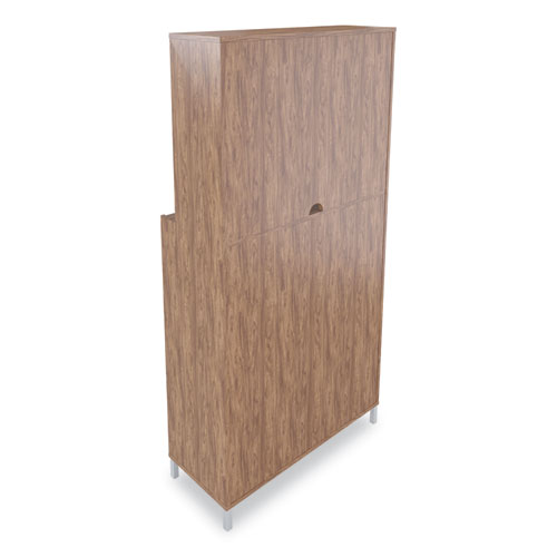 Image of Union & Scale™ Essentials Laminate Bookcase, Five-Shelf, 35.8W X 14.9D X 72H, Espresso