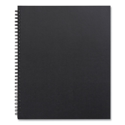 Wirebound Soft-Cover Project-Planning Notebook, 1 Subject, Project-Management Format, Black Cover, 11 x 8.5, 80 Sheets