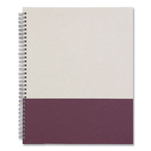 Image of Wirebound Hardcover Notebook, 1-Subject, Narrow Rule, Gray/Purple Cover, (80) 11 x 8.5 Sheets