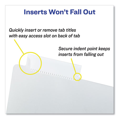 Image of Insertable Big Tab Dividers, 8-Tab, 11.13 x 9.25, White, Clear Tabs, 1 Set