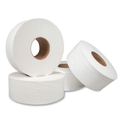 Morcon Tissue Jumbo Bath Tissue, Septic Safe, 2-Ply, White, 3.3" x 1,000 ft, 12/Carton