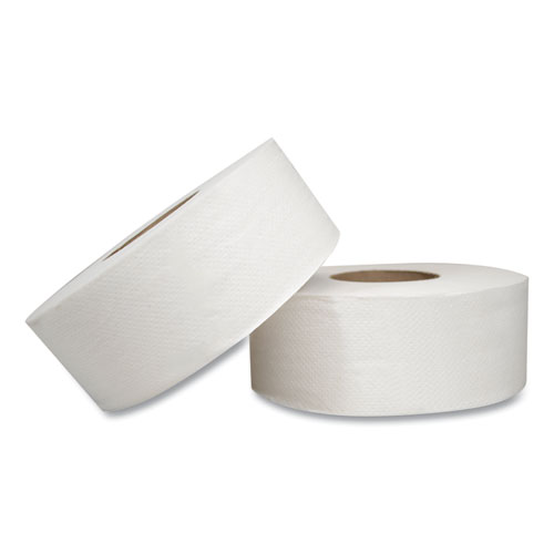 Image of Jumbo Bath Tissue, Septic Safe, 2-Ply, White, 3.3" x 500 ft, 12/Carton