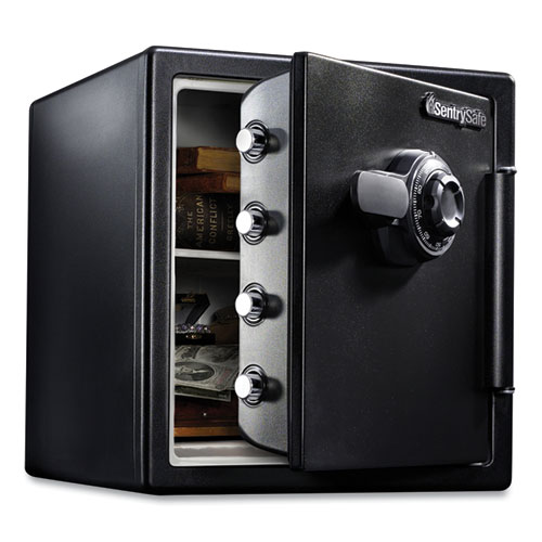 FIRE-SAFE WITH COMBINATION ACCESS, 1.23 CU FT, 16.38 X 19.38 X 17.88, BLACK