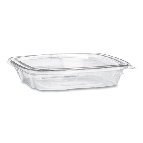 Dart® ClearPac SafeSeal Tamper-Resistant, Tamper-Evident Containers, Flat Lid, 8 oz, 4.9 x 1.4 x 5.5, Clear, 100/Bag, 2 Bags/Carton