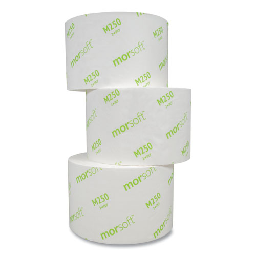 Small Core Bath Tissue, Septic Safe, 2-Ply, White, 1250/Roll, 24 Rolls/Carton