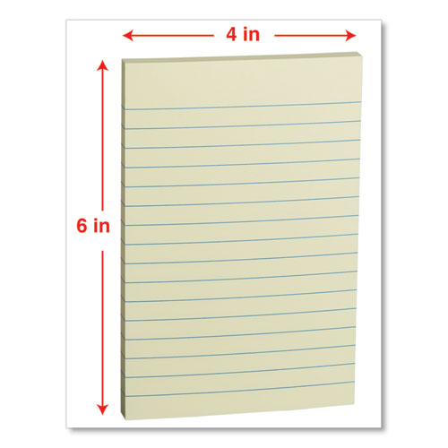 Image of Universal® Self-Stick Note Pads, Note Ruled, 4" X 6", Assorted Pastel Colors, 100 Sheets/Pad, 5 Pads/Pack