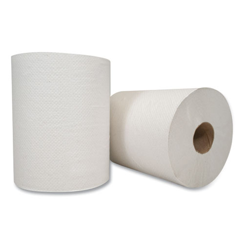 Morsoft Universal Roll Towels, 1-Ply, 7.8" x 600 ft, White, 12 Rolls/Carton