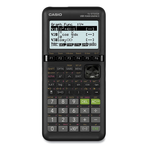 FX-9750GIII 3rd Edition Graphing Calculator, 21-Digit LCD, Black