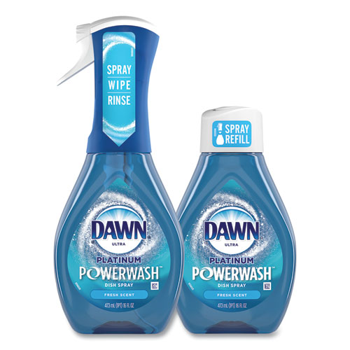 Platinum Powerwash Dish Spray, Fresh, 16 oz Spray Bottle, 2/Pack