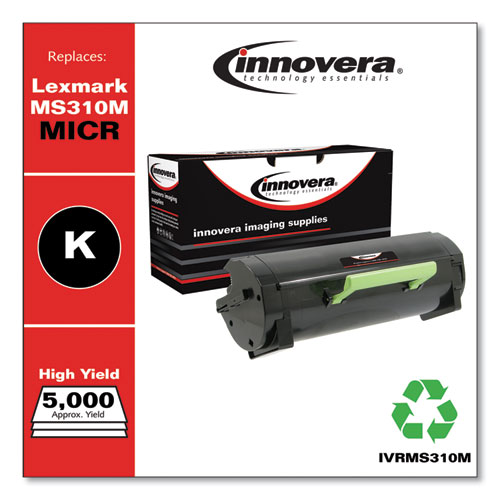 Image of Innovera® Remanufactured Black High-Yield Micr Toner, Replacement For Ms310M (50F0Ha0), 5,000 Page-Yield, Ships In 1-3 Business Days