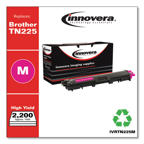 REMANUFACTURED MAGENTA HIGH-YIELD TONER, REPLACEMENT FOR BROTHER TN225M, 2,200 PAGE-YIELD