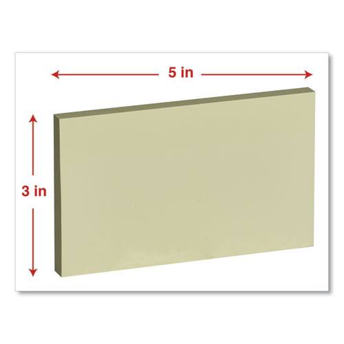 Image of Self-Stick Note Pads, 3" x 5", Yellow, 100 Sheets/Pad, 12 Pads/Pack