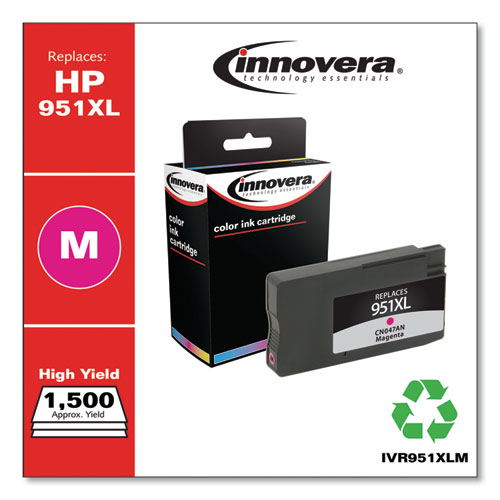 Remanufactured Magenta High-Yield Ink, Replacement for 951XL (CN047AN), 1,500 Page-Yield