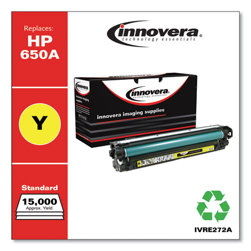 REMANUFACTURED YELLOW TONER, REPLACEMENT FOR HP 650A (CE272A), 15,000 PAGE-YIELD