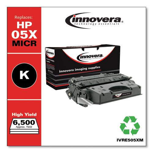 REMANUFACTURED BLACK HIGH-YIELD MICR TONER, REPLACEMENT FOR HP 05XM (CE505XM), 6,500 PAGE-YIELD