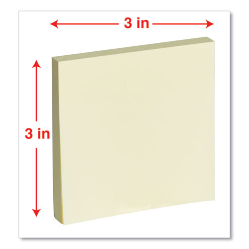 Image of Universal® Fan-Folded Self-Stick Pop-Up Note Pads Cabinet Pack, 3" X 3", Yellow, 90 Sheets/Pad, 24 Pads/Pack