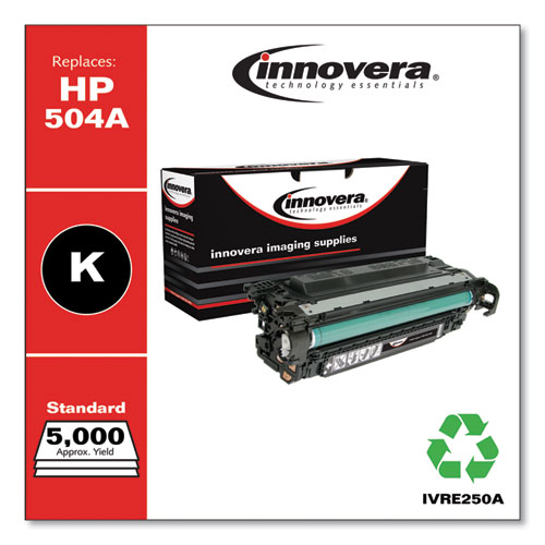 REMANUFACTURED BLACK TONER, REPLACEMENT FOR HP 504A (CE250A), 5,000 PAGE-YIELD