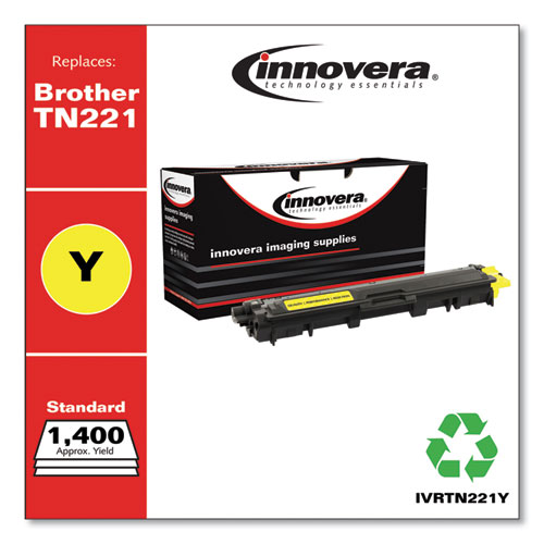 REMANUFACTURED YELLOW TONER, REPLACEMENT FOR BROTHER TN221Y, 1,400 PAGE-YIELD
