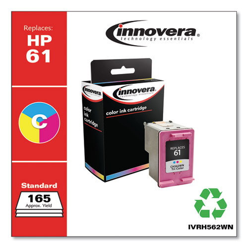REMANUFACTURED TRI-COLOR INK, REPLACEMENT FOR HP 61 (CH562WN), 165 PAGE-YIELD