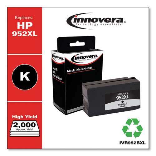 REMANUFACTURED BLACK HIGH-YIELD INK, REPLACEMENT FOR HP 952XL (F6U19AN), 2,000 PAGE-YIELD