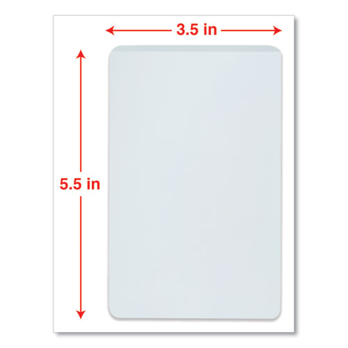 Image of Laminating Pouches, 5 mil, 5.5" x 3.5", Matte Clear, 25/Pack