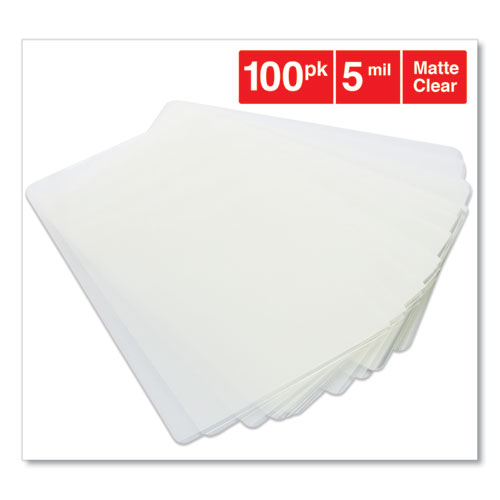 Image of Laminating Pouches, 5 mil, 3.75" x 2.25", Matte Clear, 100/Box