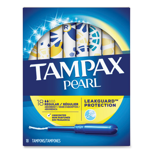 Tampax® Pearl Tampons, Regular Absorbency, 36/Box, 12 Box/Carton ;