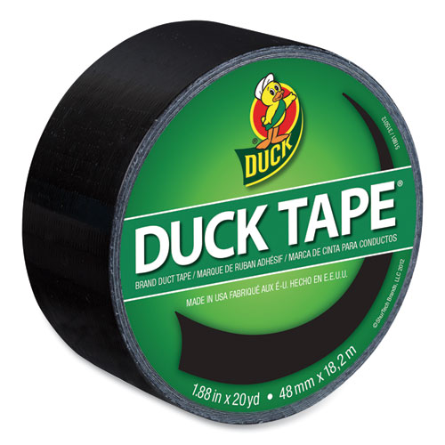 Duck® Colored Duct Tape, 3" Core, 1.88" x 20 yds, Black