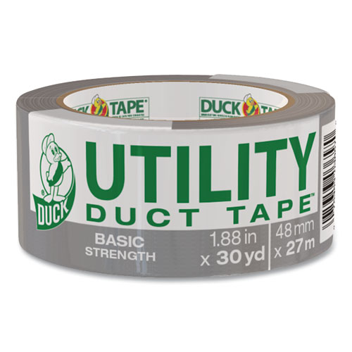 Duck® Basic Strength Duct Tape, 3" Core, 1.88" X 30 Yds, Silver