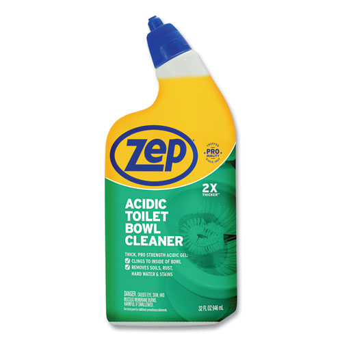 Zep® Acidic Toilet Bowl Cleaner, Mint, 32 oz Bottle, 12/Carton