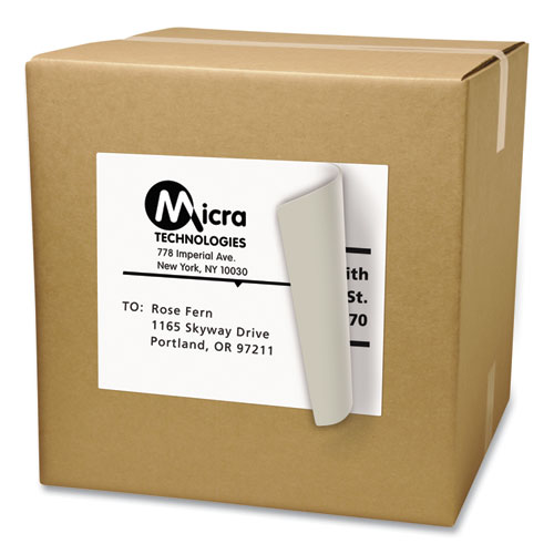 Image of Shipping Labels with TrueBlock Technology, Laser Printers, 8.5 x 11, White, 100/Box