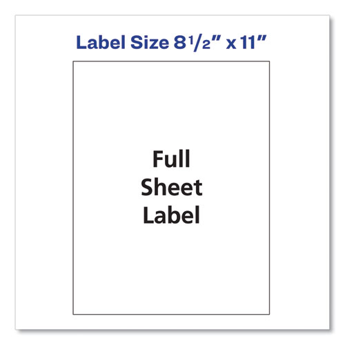 Image of Avery® Shipping Labels With Trueblock Technology, Inkjet Printers, 8.5 X 11, White, 100/Box