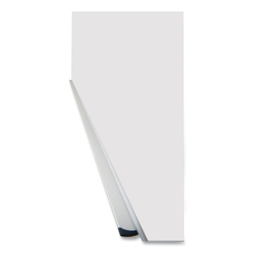 Image of Universal® Deluxe Melamine Dry Erase Board, 72 X 48, Melamine White Surface, Silver Anodized Aluminum Frame