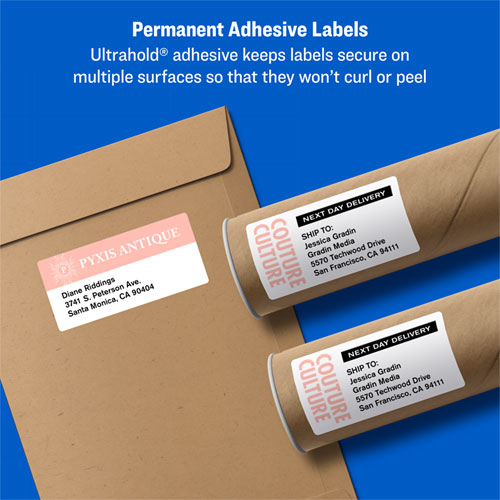 Image of Shipping Labels w/ TrueBlock Technology, Laser Printers, 3.5 x 5, White, 4/Sheet, 100 Sheets/Box