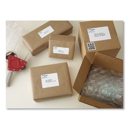 Shipping Labels w/ TrueBlock Technology, Laser Printers, 5.5 x 8.5, White, 2/Sheet, 100 Sheets/Box