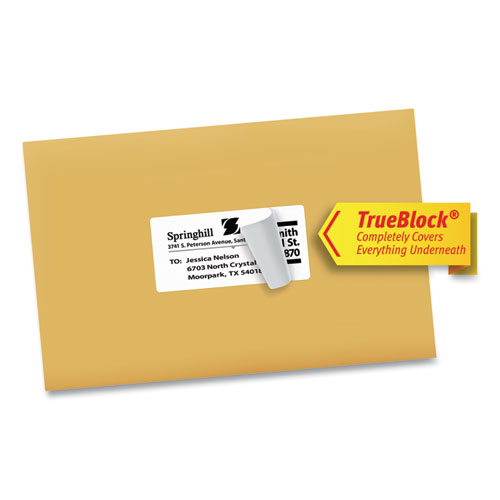 Image of Shipping Labels w/ TrueBlock Technology, Inkjet Printers, 2 x 4, White, 10/Sheet, 25 Sheets/Pack