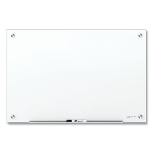 Quartet® Brilliance Glass Dry-Erase Boards, 48 X 48, White Surface