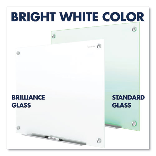 Brilliance Glass Dry-Erase Boards, 48 x 48, White Surface