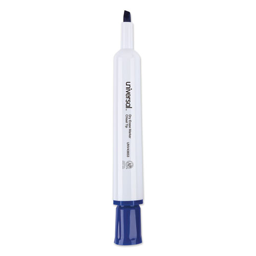 Image of Dry Erase Marker, Broad Chisel Tip, Blue, Dozen