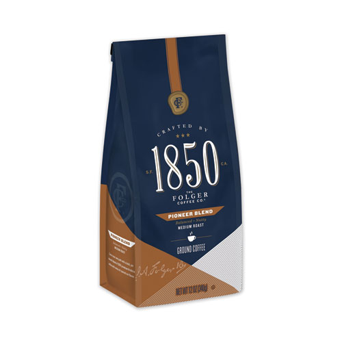 Image of 1850 Coffee, Pioneer Blend, Medium Roast, Ground, 12 Oz Bag